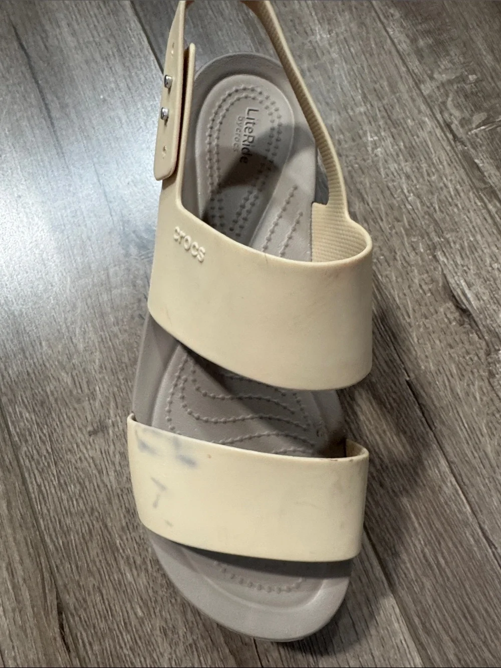 CROCS Women's Beige Slingback Sandals
